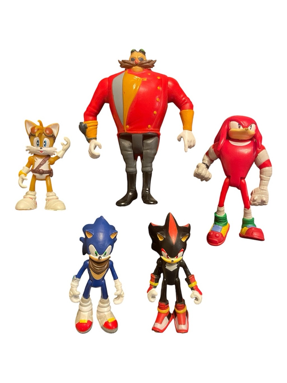 Sonic the Hedgehog Figure Lot Sonic Shadow Tails Knuckles Eggman 5 Figures